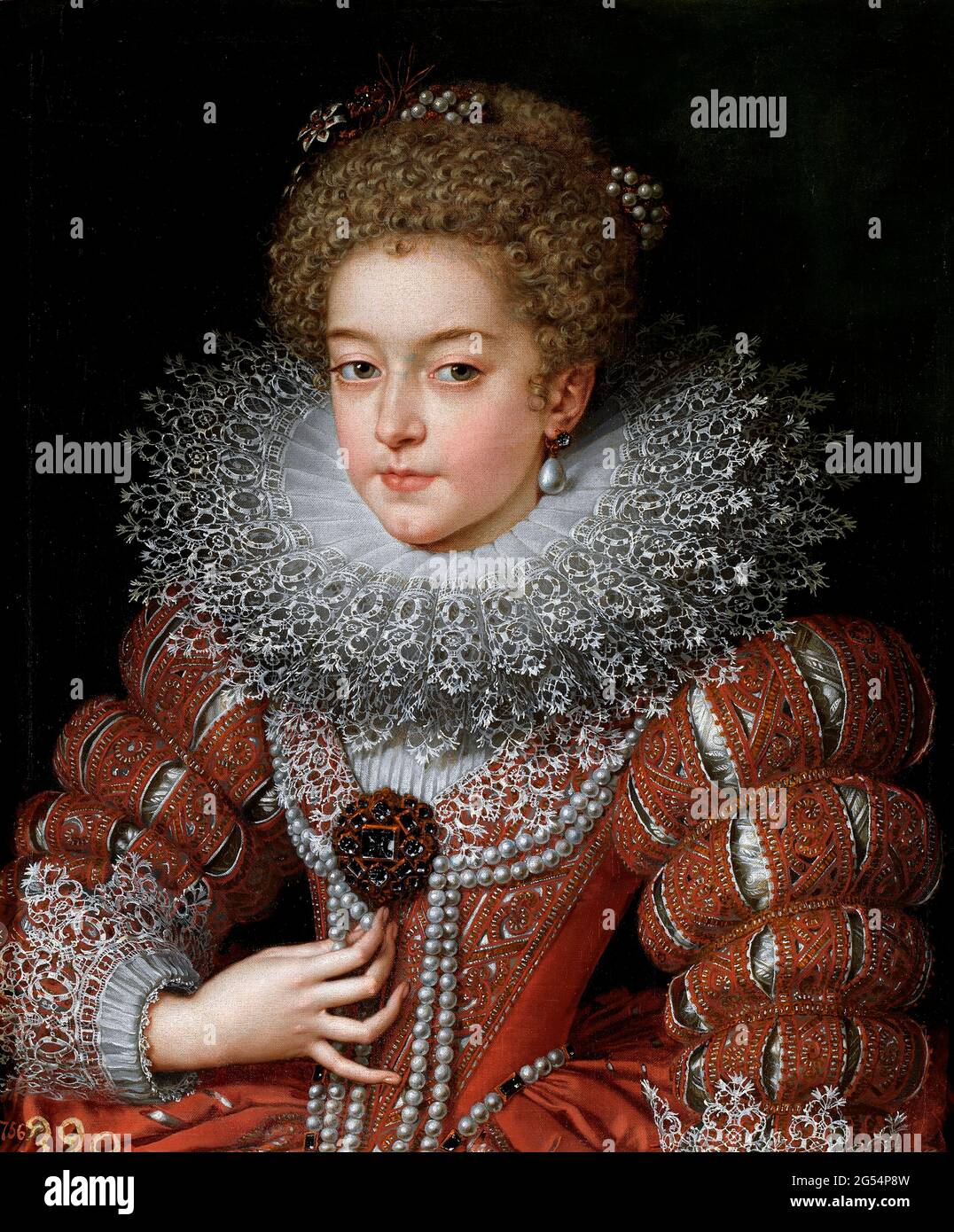 Elisabeth von Frankreich, Königin von Spanien. Porträt von Isabella von Bourbon (1602-1644) von Frans Pourbus El Joven, Öl auf Leinwand, c.. 1615 Stockfoto