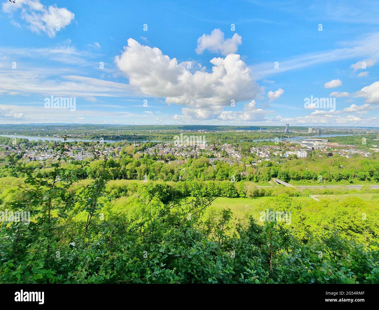 Toller Blick vom Siebengebirge über Bonn Stockfoto