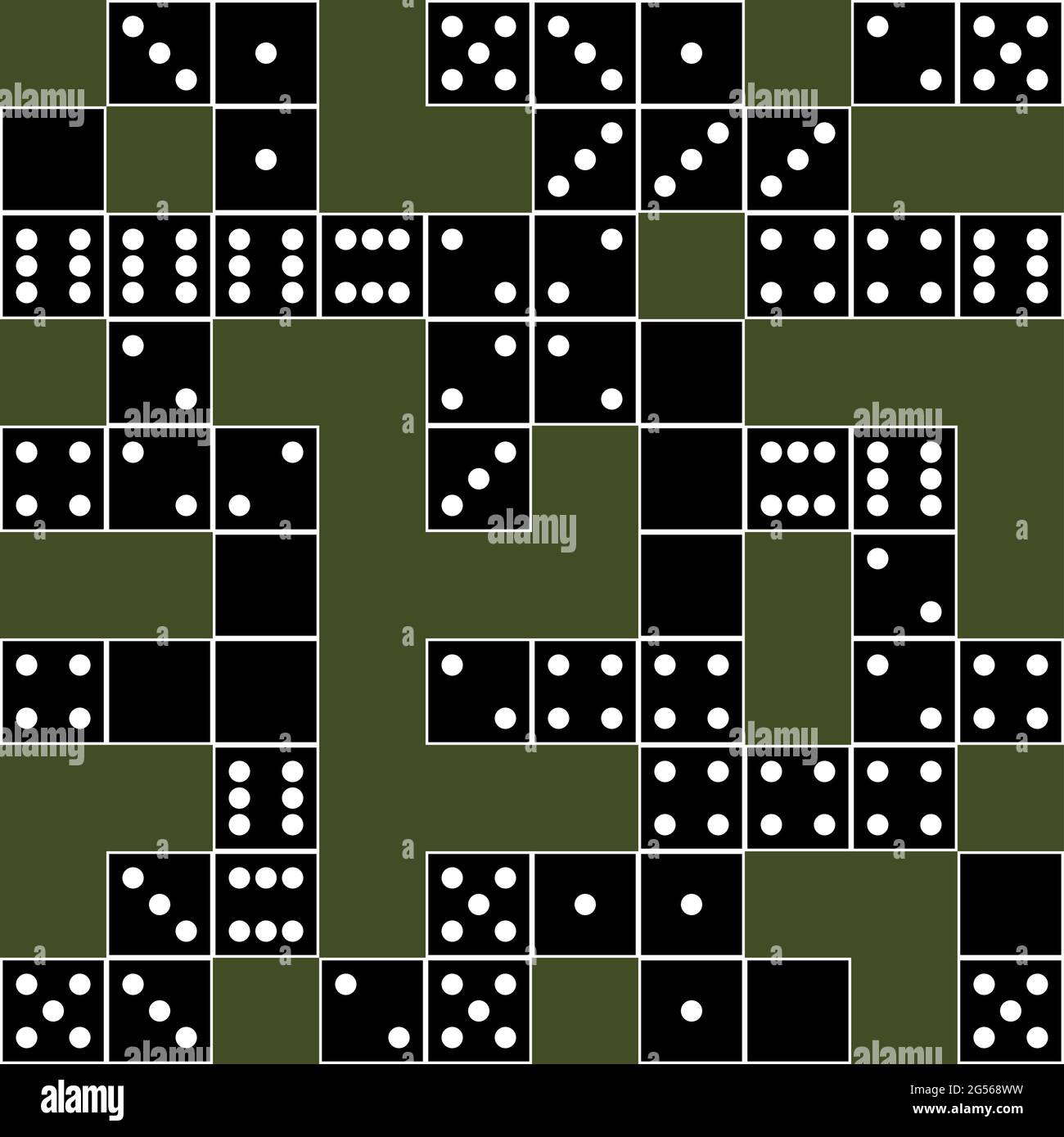 Nahtloses Domino-Muster. Vektortextur auf isoliertem Hintergrund, EPS8, Nr. 1. Stock Vektor