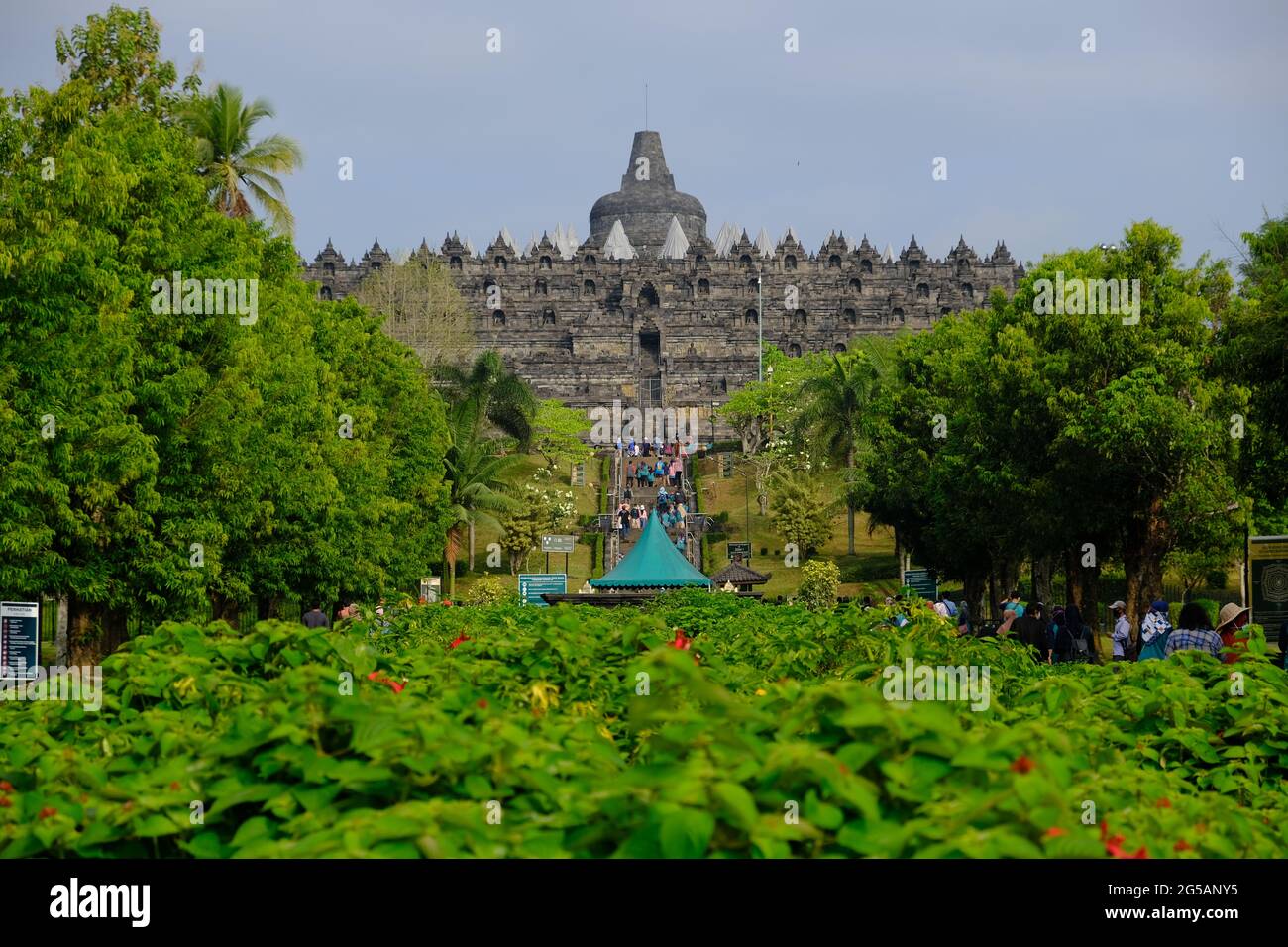 Indonesien Yogyakarta - Buddhistischer Borobudur-Tempel - Candi Borobudur Stockfoto