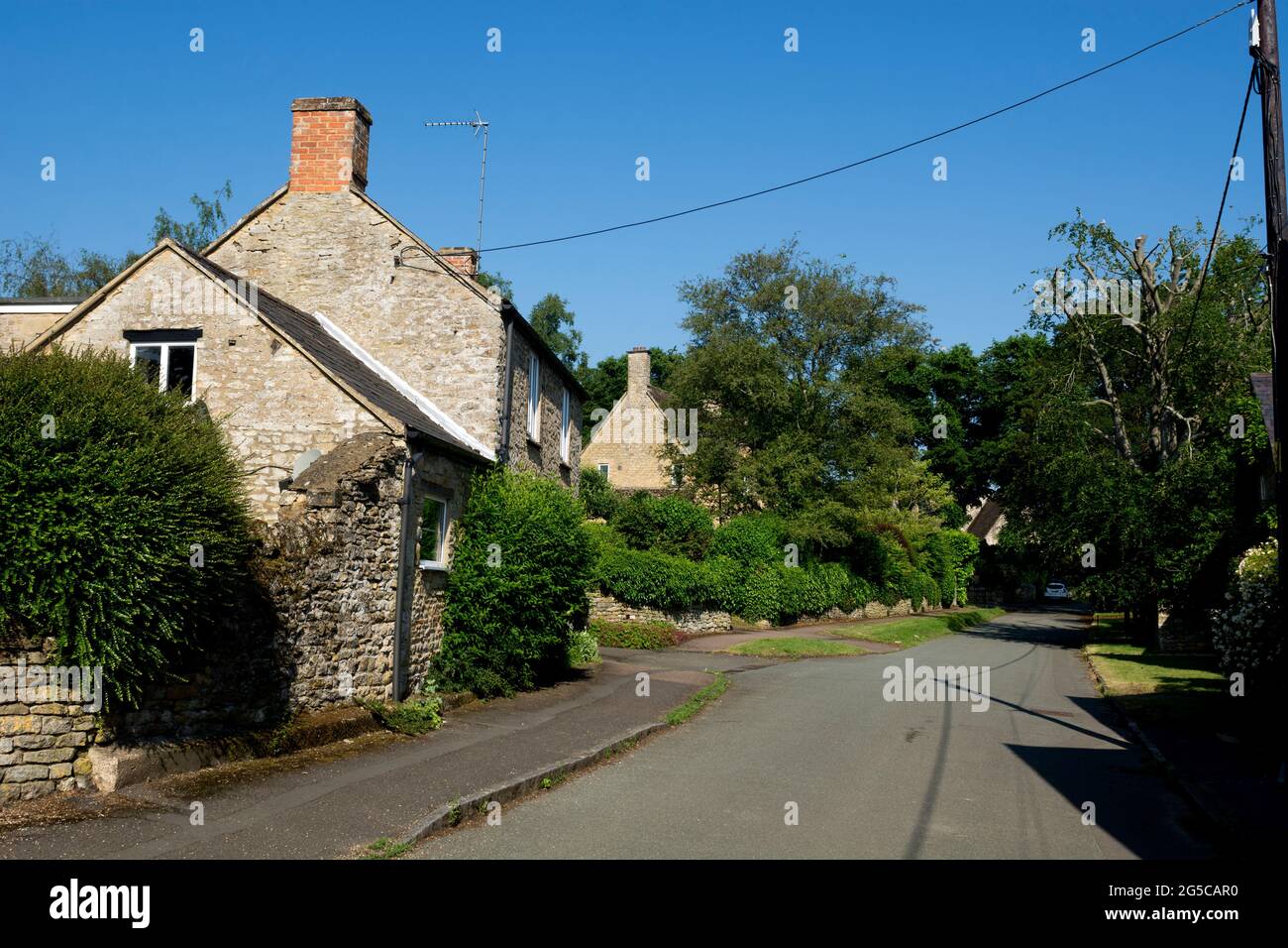 Church Lane, Evenley, Northamptonshire, England, Großbritannien Stockfoto