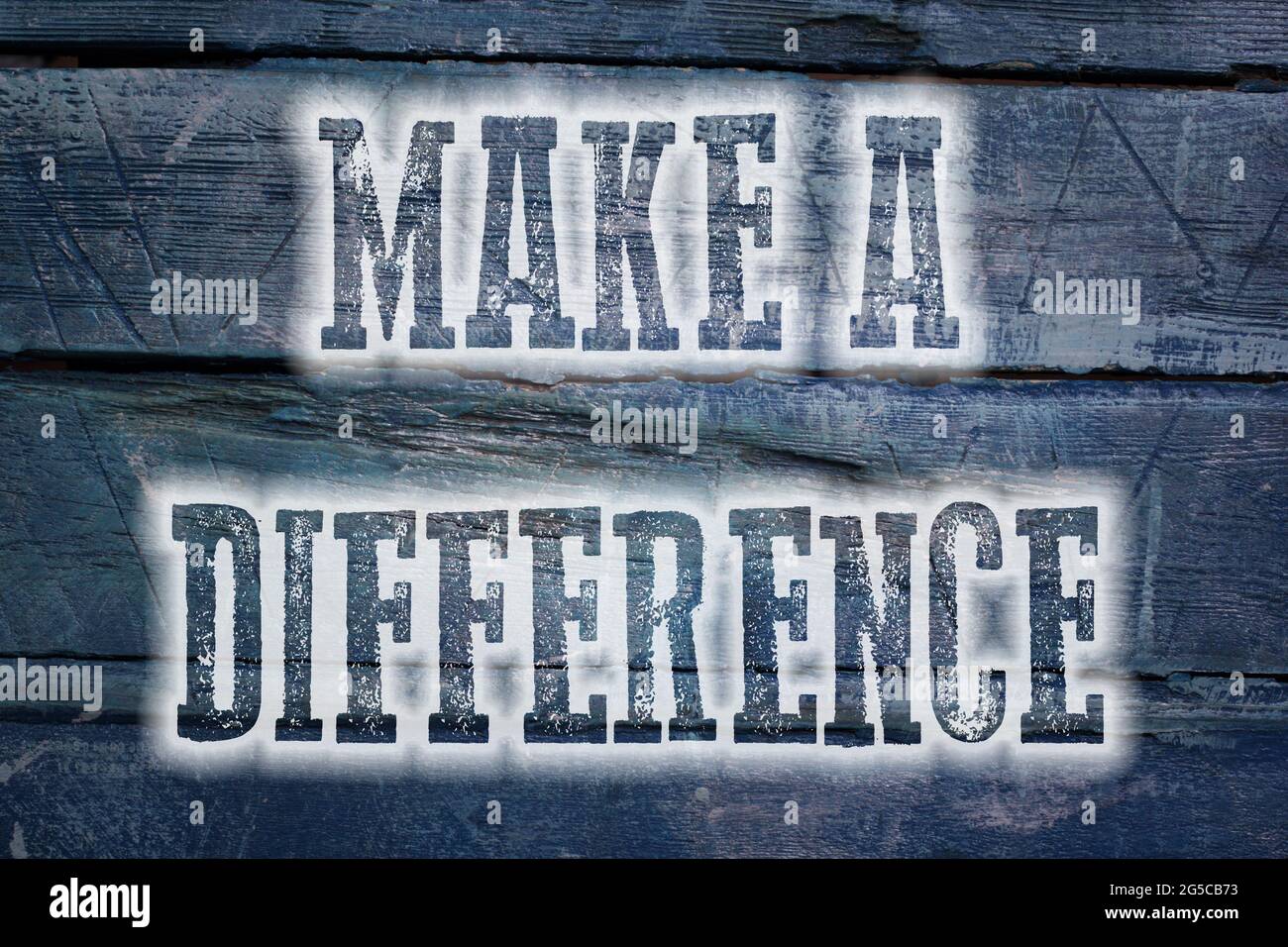 Make A Difference Konzepttext im Hintergrund Stockfoto