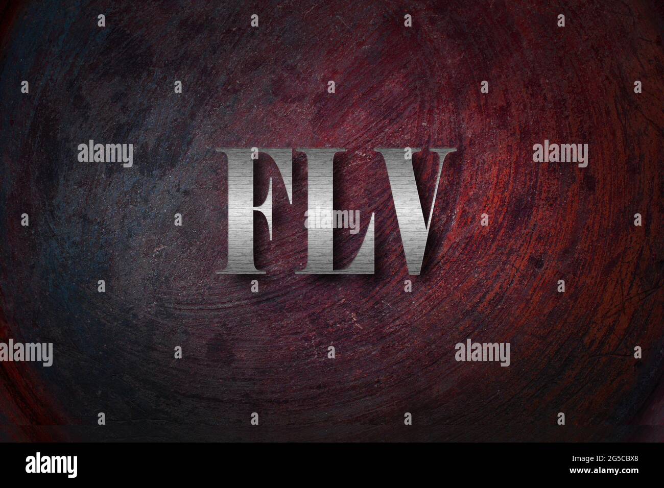 FLV-Text im Hintergrund Stockfoto