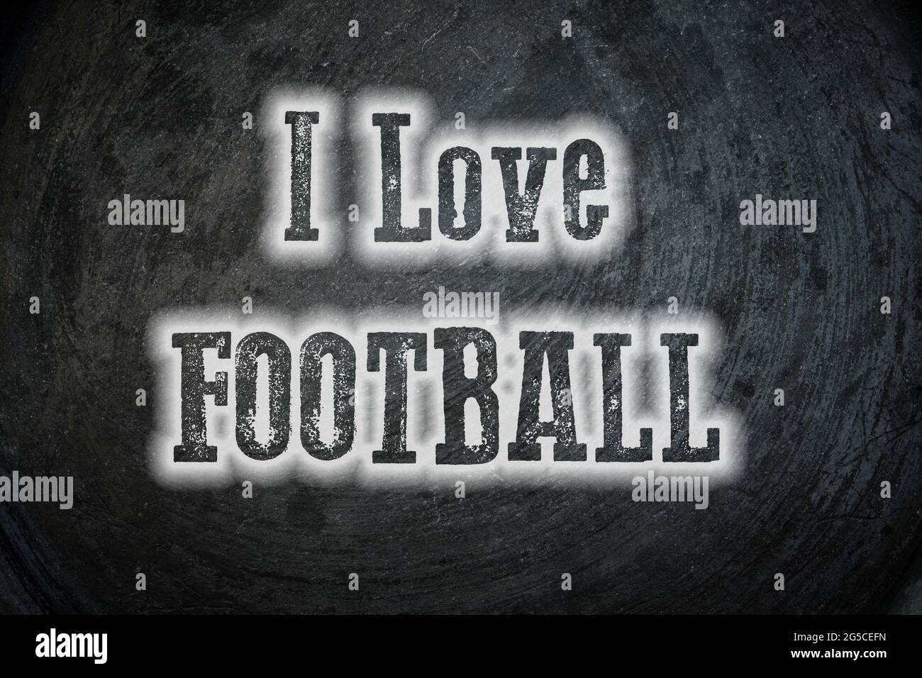 Ich liebe Fußball-Konzept Stockfoto