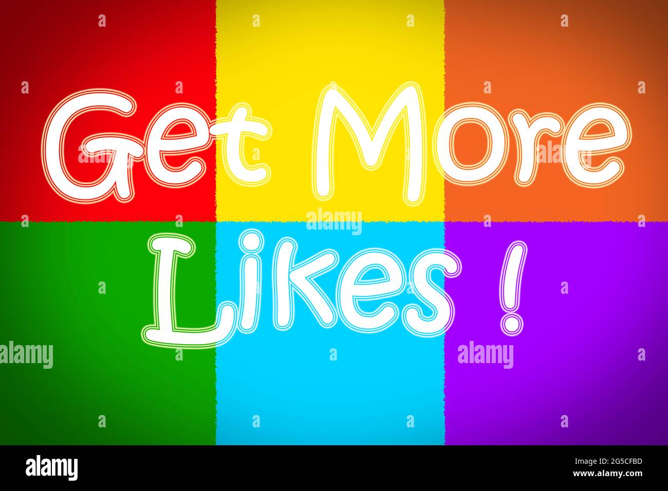 Mehr „Gefällt mir“-Konzepttext im Hintergrund Stockfoto