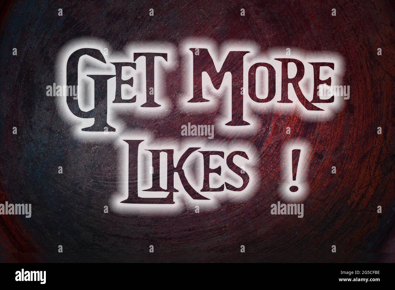 Mehr „Gefällt mir“-Konzepttext im Hintergrund Stockfoto