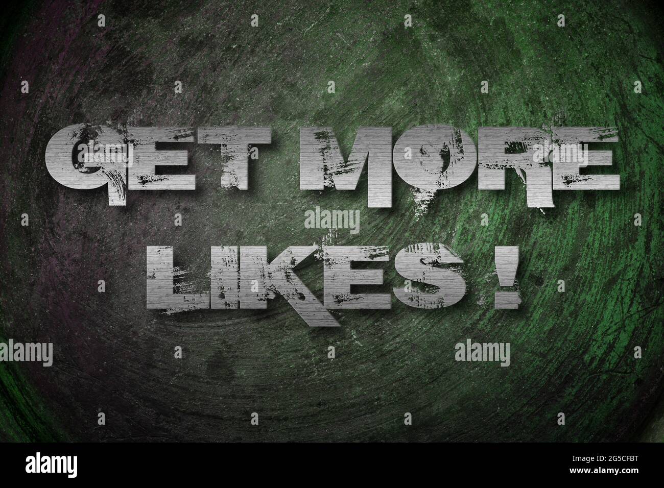 Mehr „Gefällt mir“-Konzepttext im Hintergrund Stockfoto