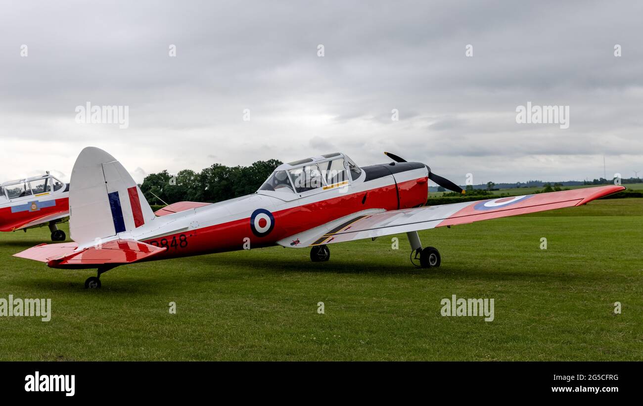 1952 De Havilland DHC-1 Chipmunk T.10 C/N 'WP848' auf der Shuttleworth Scuary of Chipmunk 75. Jubiläumsflugschau am 19. Juni 2021 Stockfoto