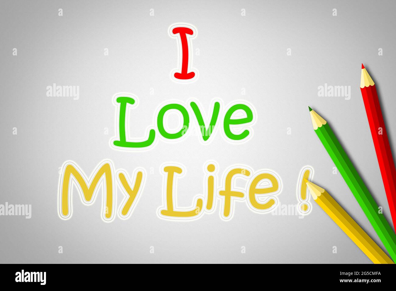 I Love My Life Konzepttext Stockfoto