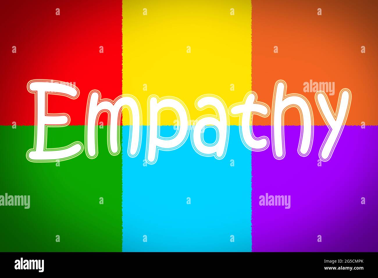 Empathie Konzepttext auf Hintergrund Stockfoto