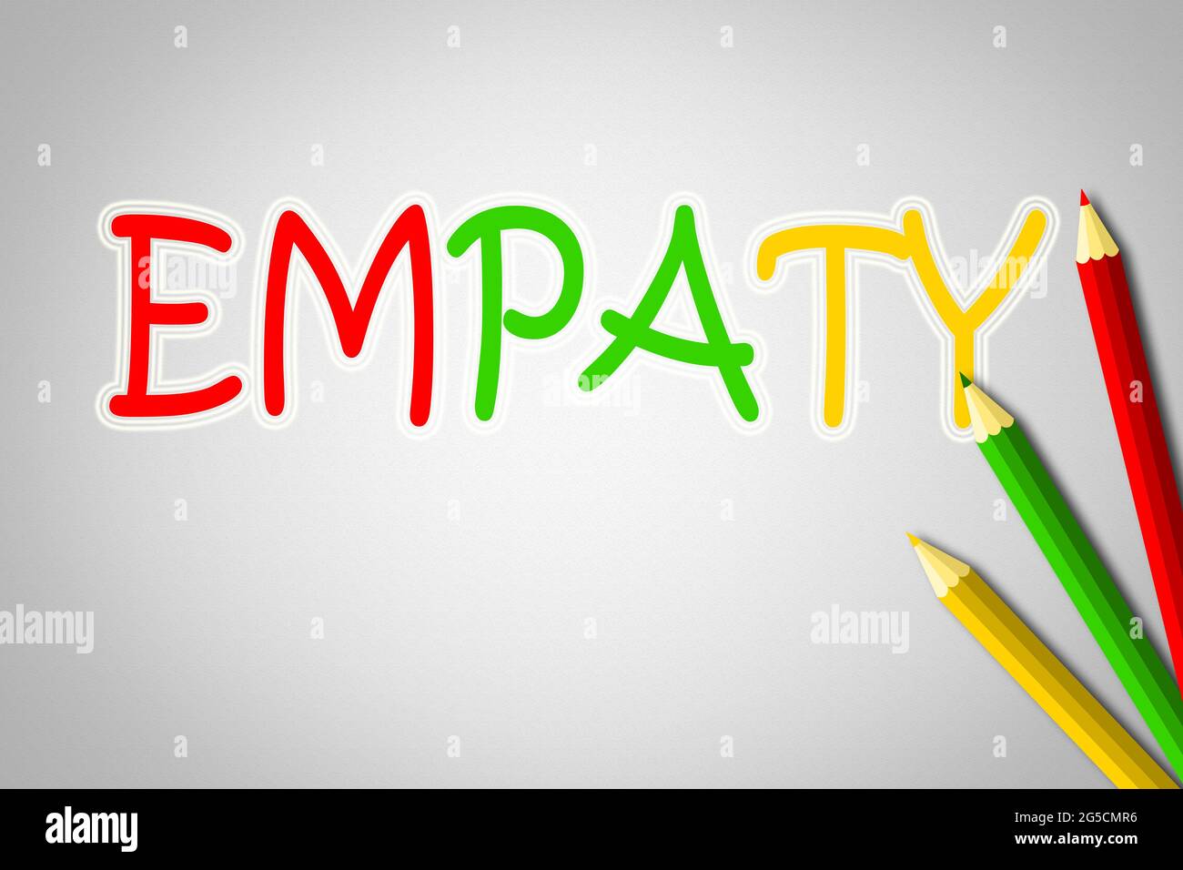 Empathie Konzepttext auf Hintergrund Stockfoto