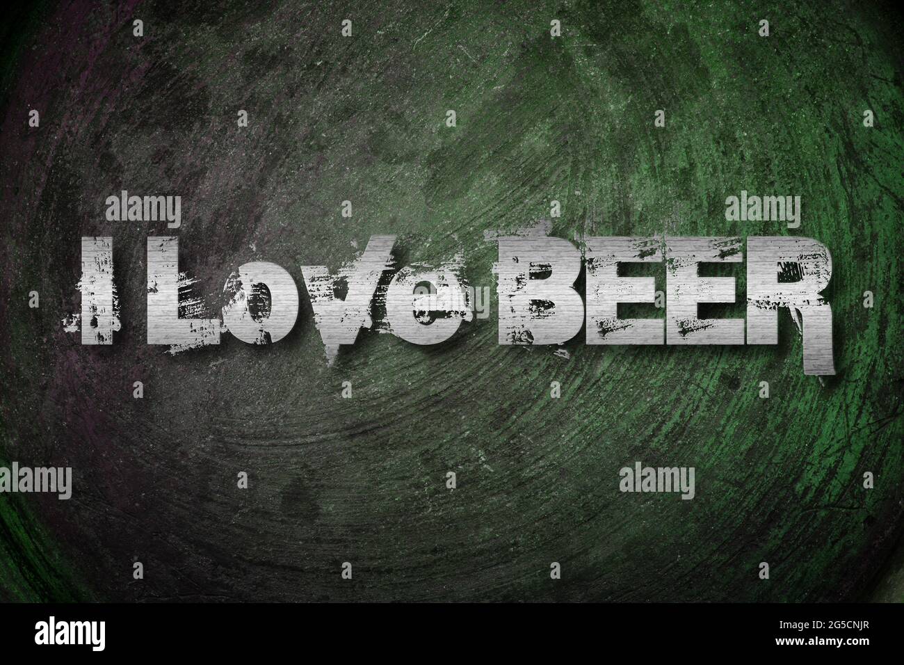 I Love Beer Konzepttext im Hintergrund Stockfoto