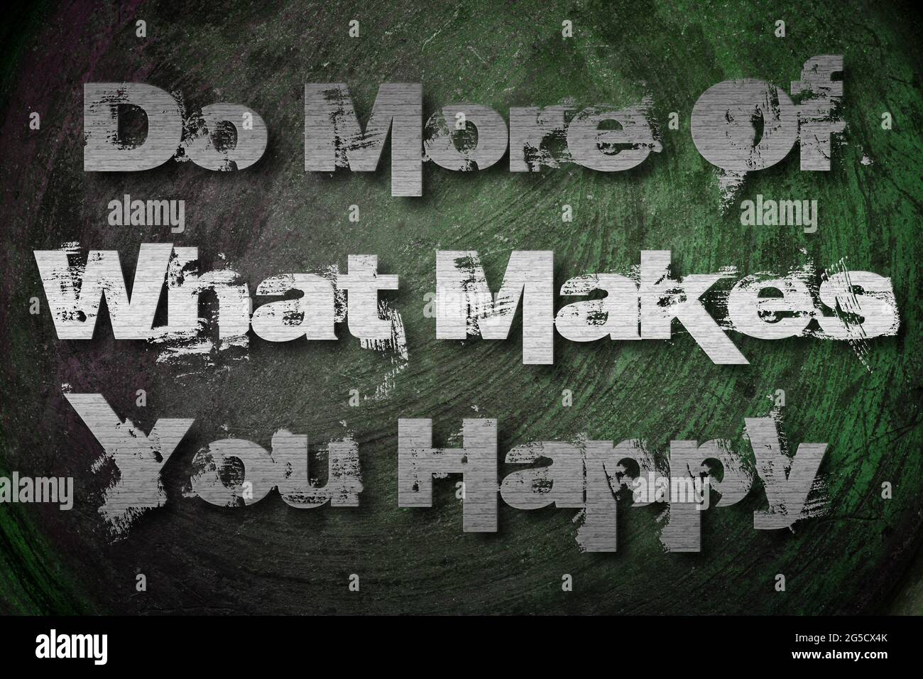 Do More of What Makes You Happy Konzepttext im Hintergrund Stockfoto