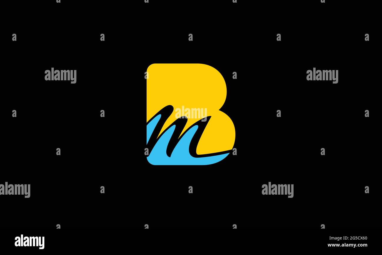 BM oder MB B und M Kreatives und modernes Letter Logo Design, BM Icon Template Stock Vektor