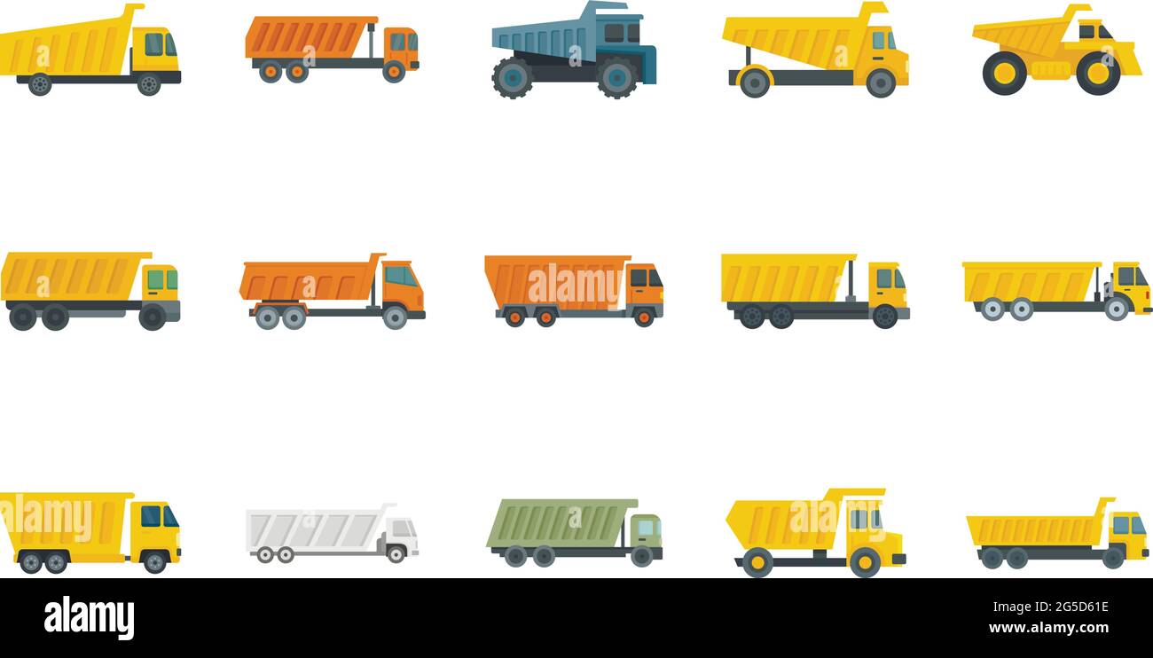 Kippsymbole setzen den flachen Vektor isoliert Stock Vektor