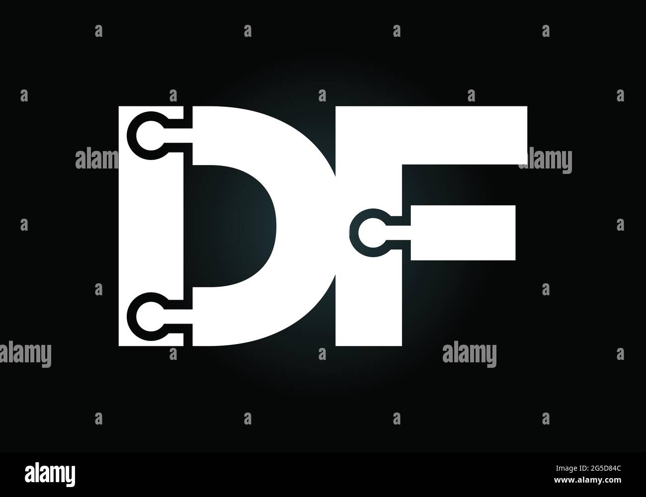 Ursprüngliches DF-Letter-Logo mit Vektorvorlage für kreative moderne Business-Typografie. Kreativer abstrakter Monogramm-Buchstabe DF Stock Vektor