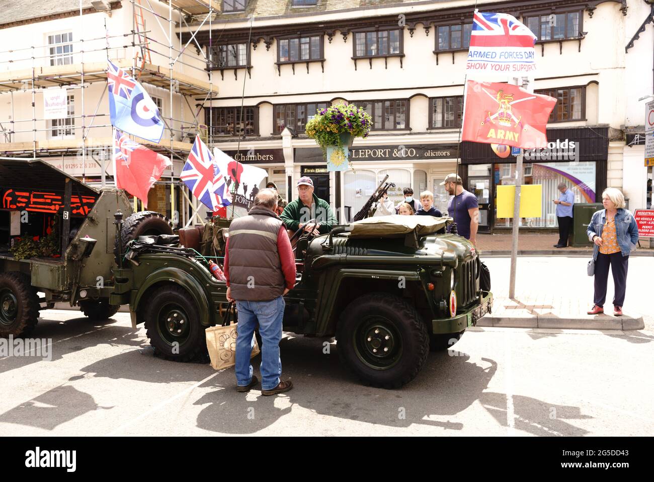 26. Juni Banbury, Oxfordshire, Großbritannien. Tribute zum Tag der Streitkräfte Stockfoto