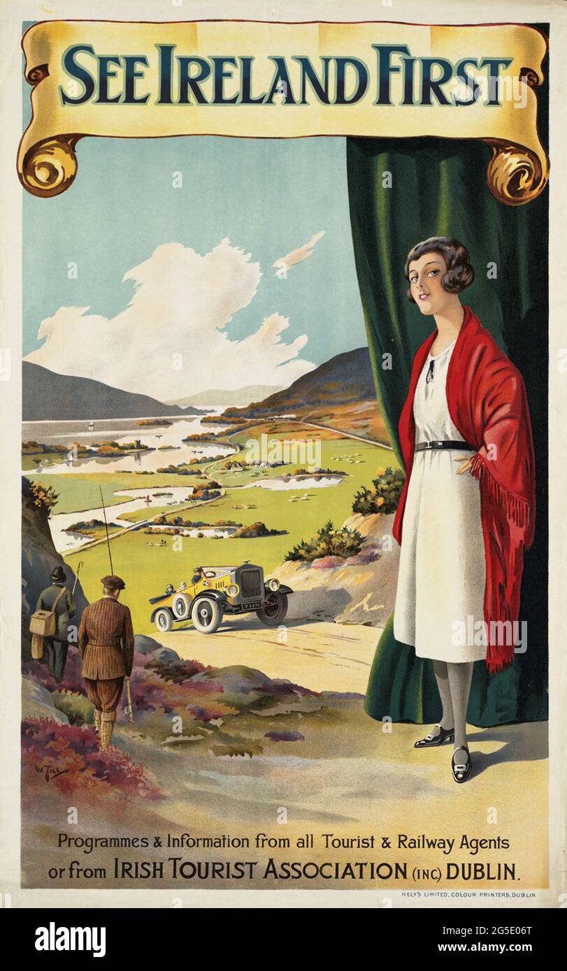 Ein Vintage-Reiseplakat für Irland Stockfoto