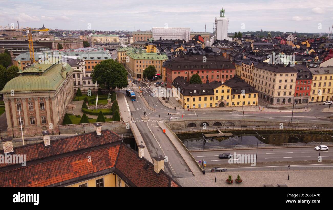 Stockholms alte Stadt von oben, Gamla Stan, Schweden Stockfoto