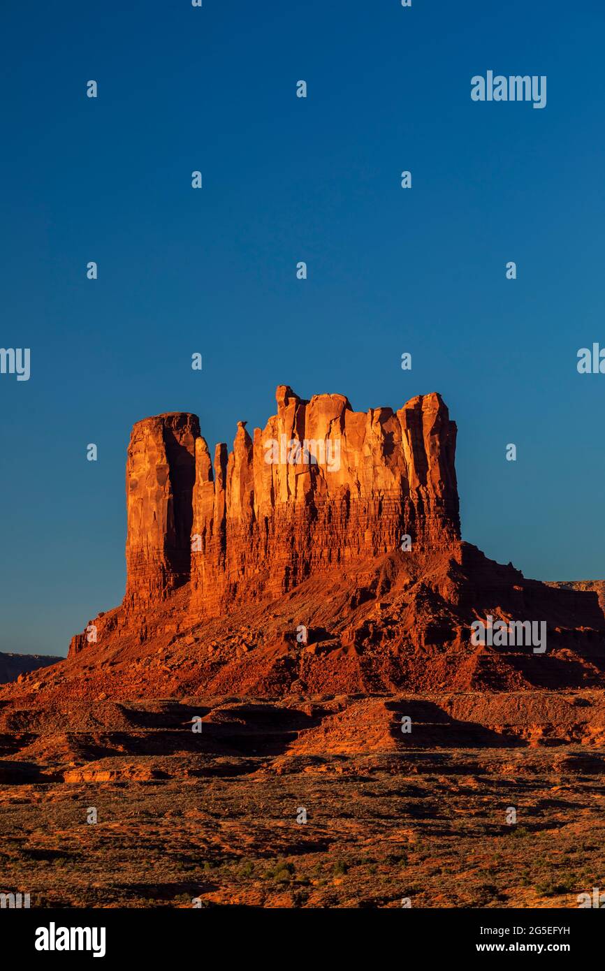 Stagecoach Formation im Monument Valley Navajo Tribal Park, Utah Stockfoto