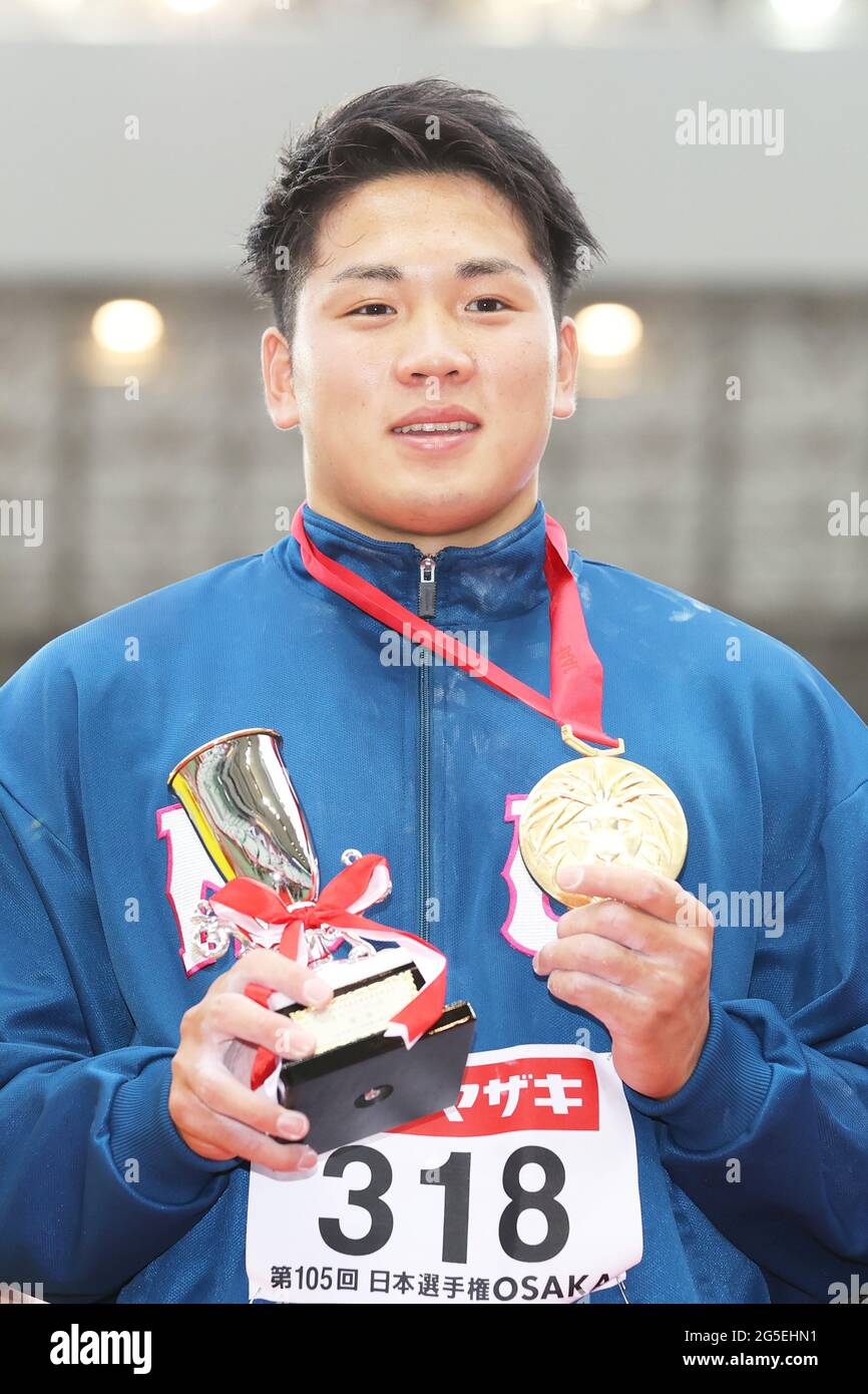 Osaka, Japan. Juni 2021. Shota Fukuda Athletics die 105. Japan Track