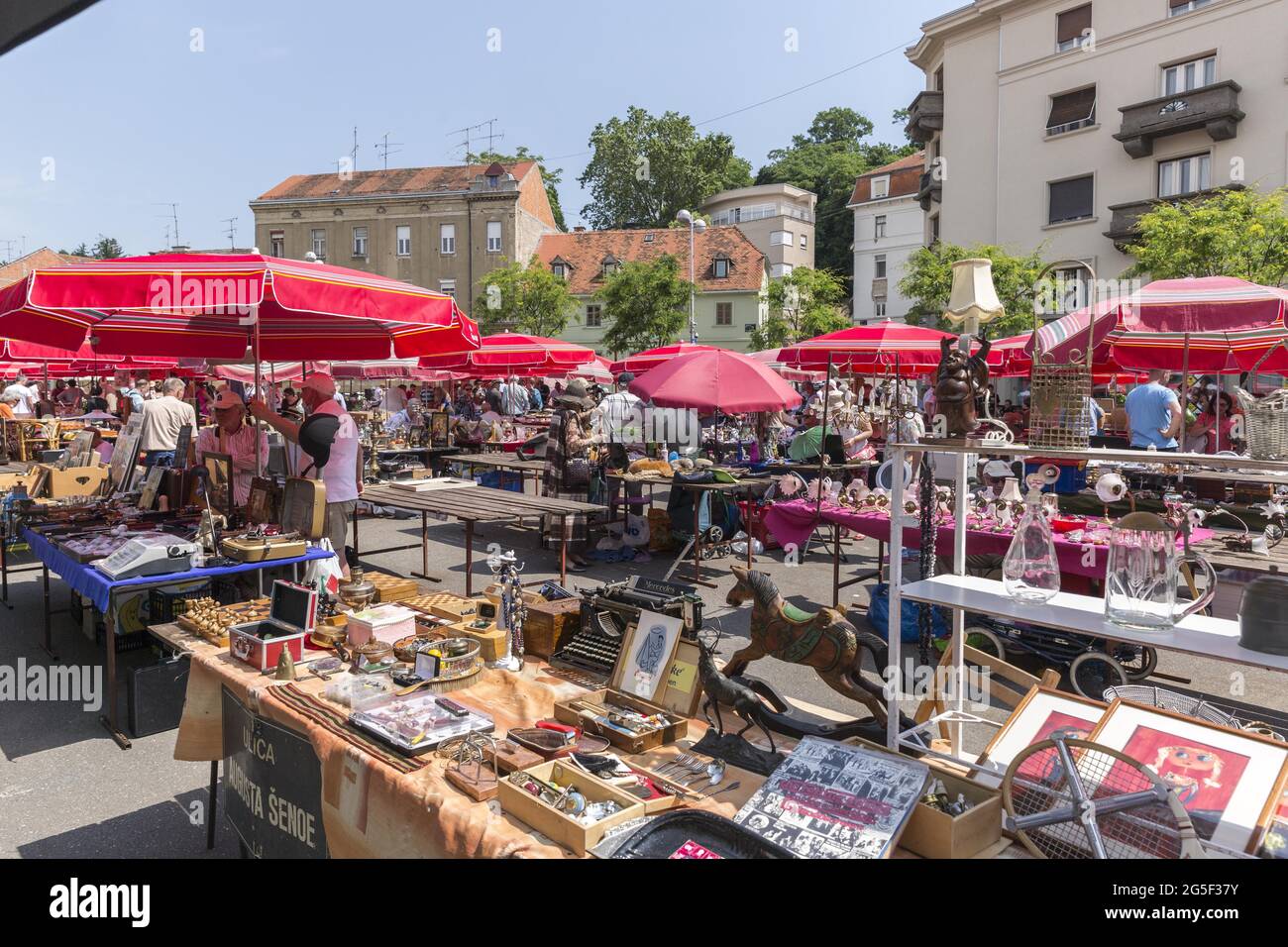 Flohmarkt in der kroatischen Hauptstadt Zagreb Stockfoto