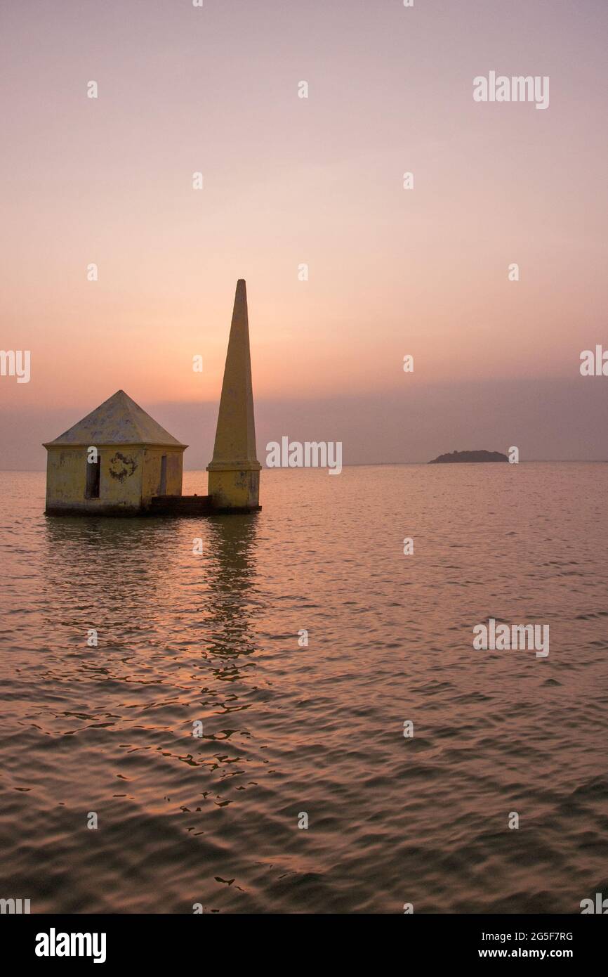 Blick vom Morgen auf die Frühstücksinsel rambha Stockfoto