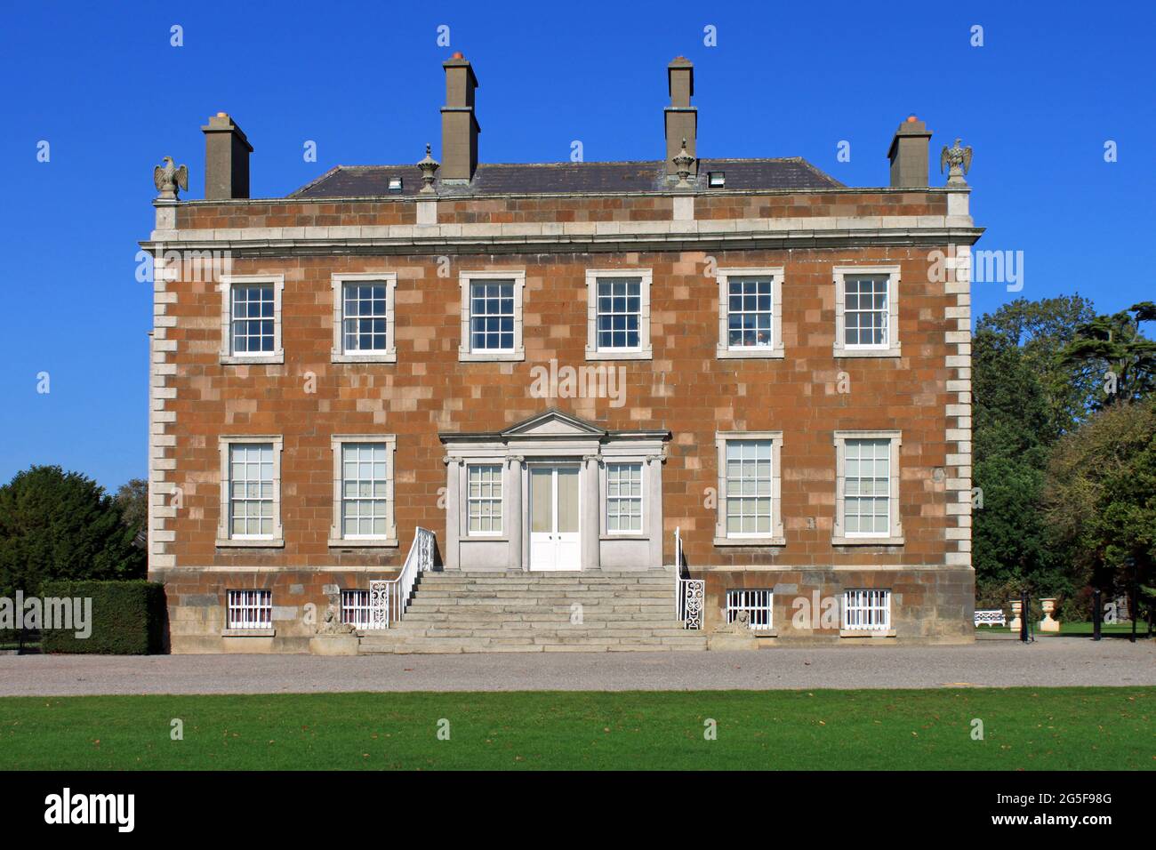 Das historische Newbridge House und die Gärten von North County Dublin. Stockfoto