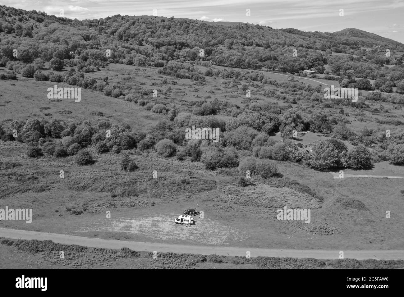 Die wunderschönen Malvern Hills Stockfoto