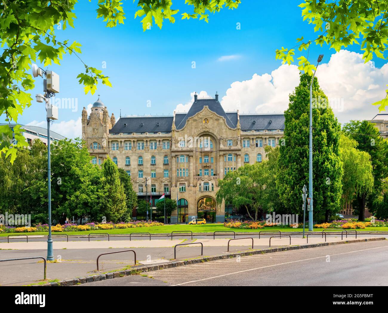 Schöner Gresham Palast bei Tag, Budapest, Ungarn Stockfoto