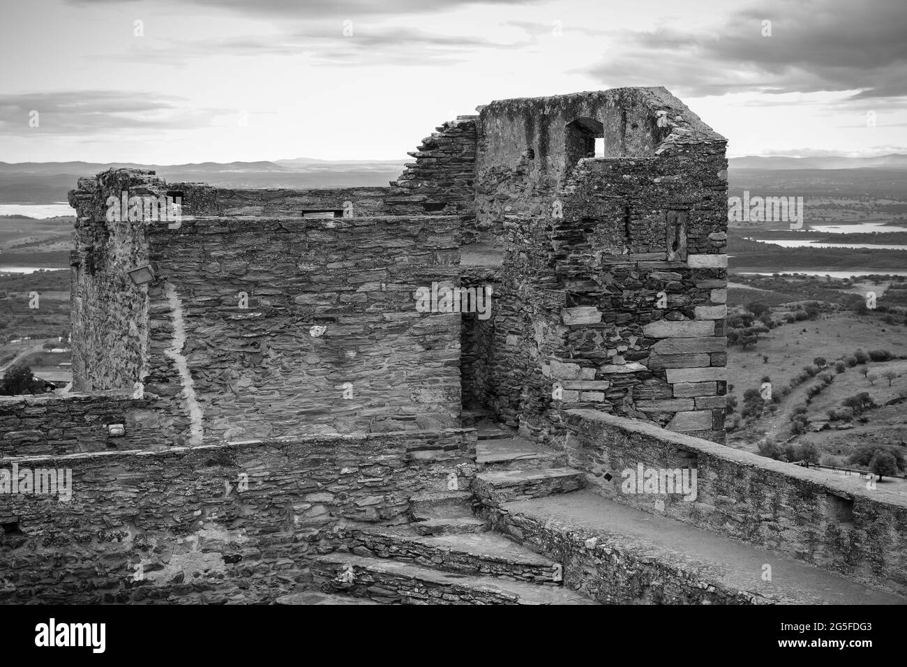 Landschaft vom Schloss Monsaraz. Portugal. Stockfoto