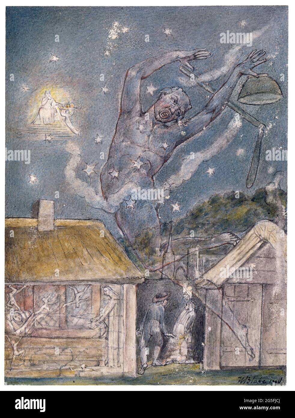 William Blake - Goblin 1820 Stockfoto