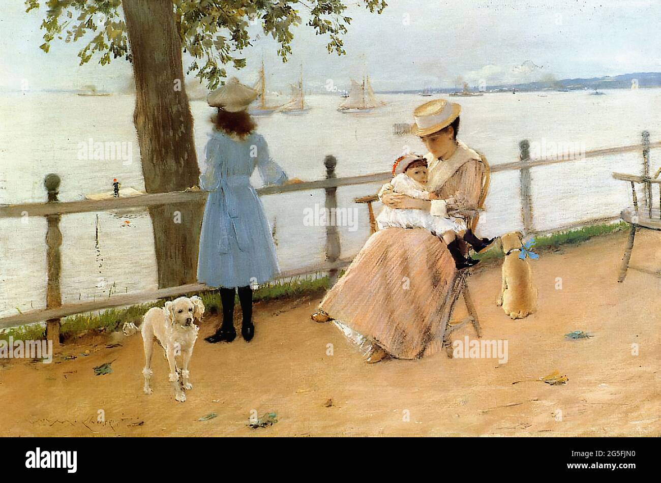 William Merritt Chase - Nachmittag Se Ak Gravesend Bay 1888 Stockfoto