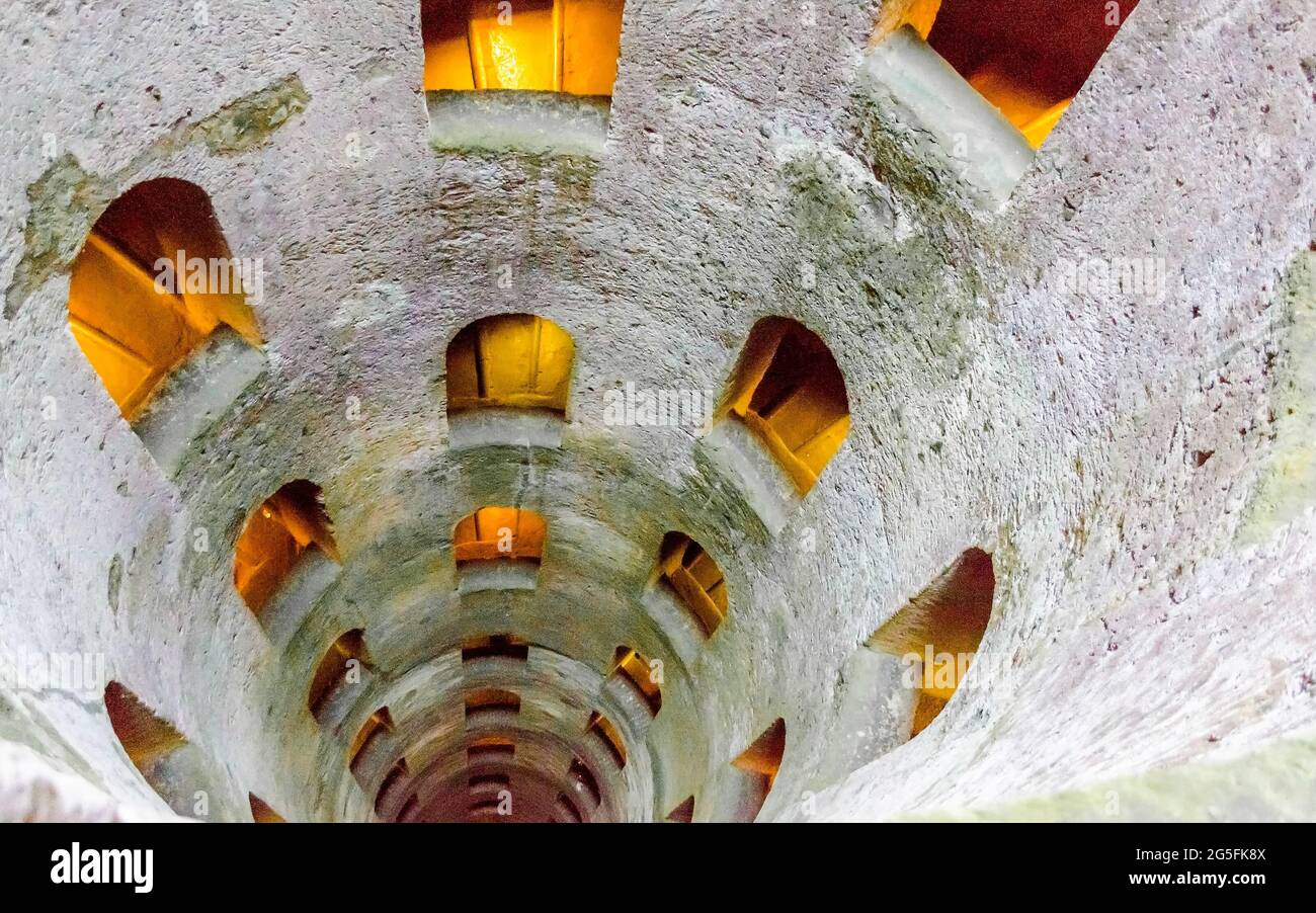 St. Patrick's Gut, ein Meisterwerk der Ingenieurskunst in Orvieto, Italien Stockfoto