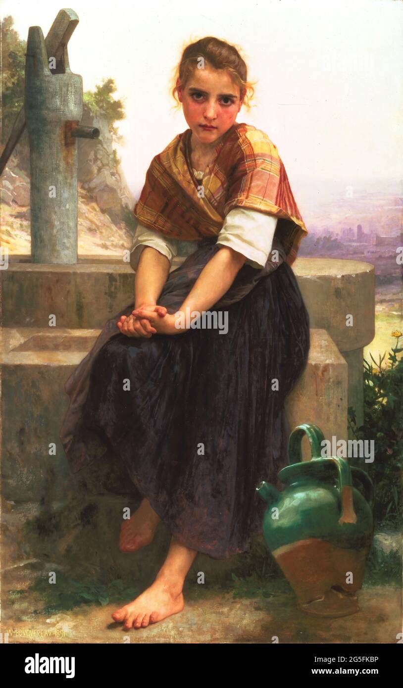 William-Adolphe Bouguereau (1825-1905) - Broken Pitcher 1891 Stockfoto