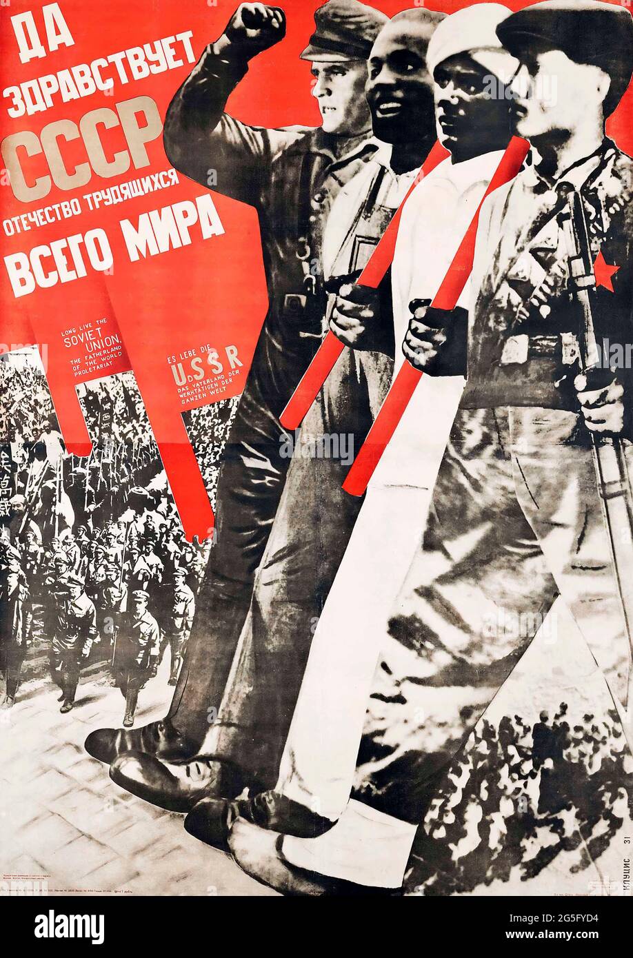 Gustav Klutsis (1895-1938) ES LEBE DIE UdSSR 1931 Stockfoto