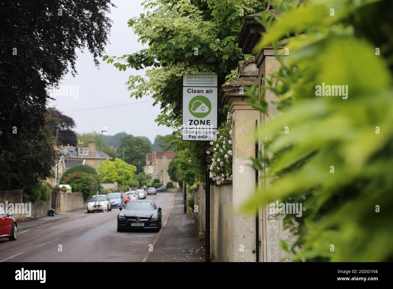 Clean Air Zone, Bath, Großbritannien Stockfoto