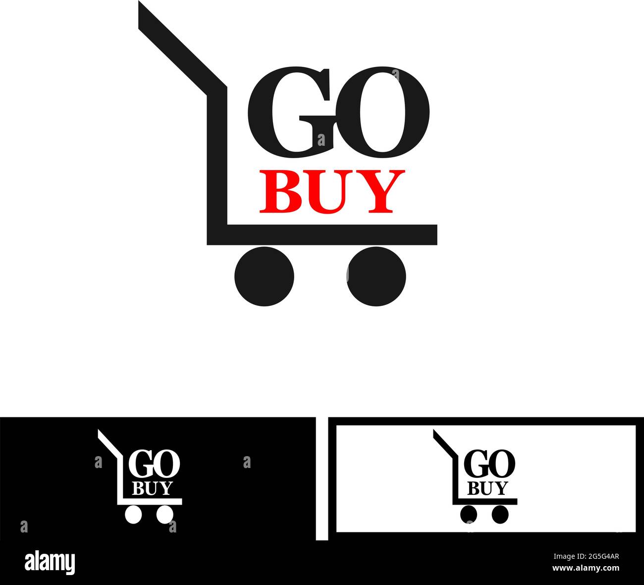 Kaufen Sie Aktien Symbole. Flaches Set-Symbol. Beschriftung. vektor Stock Vektor