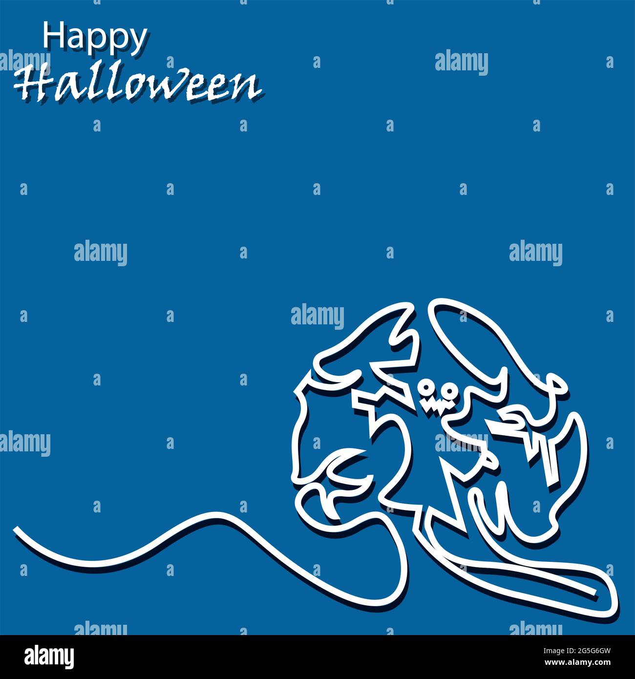 Happy Halloween mit Vogelscheuche Vektor. vektor-Illustrator Stock Vektor