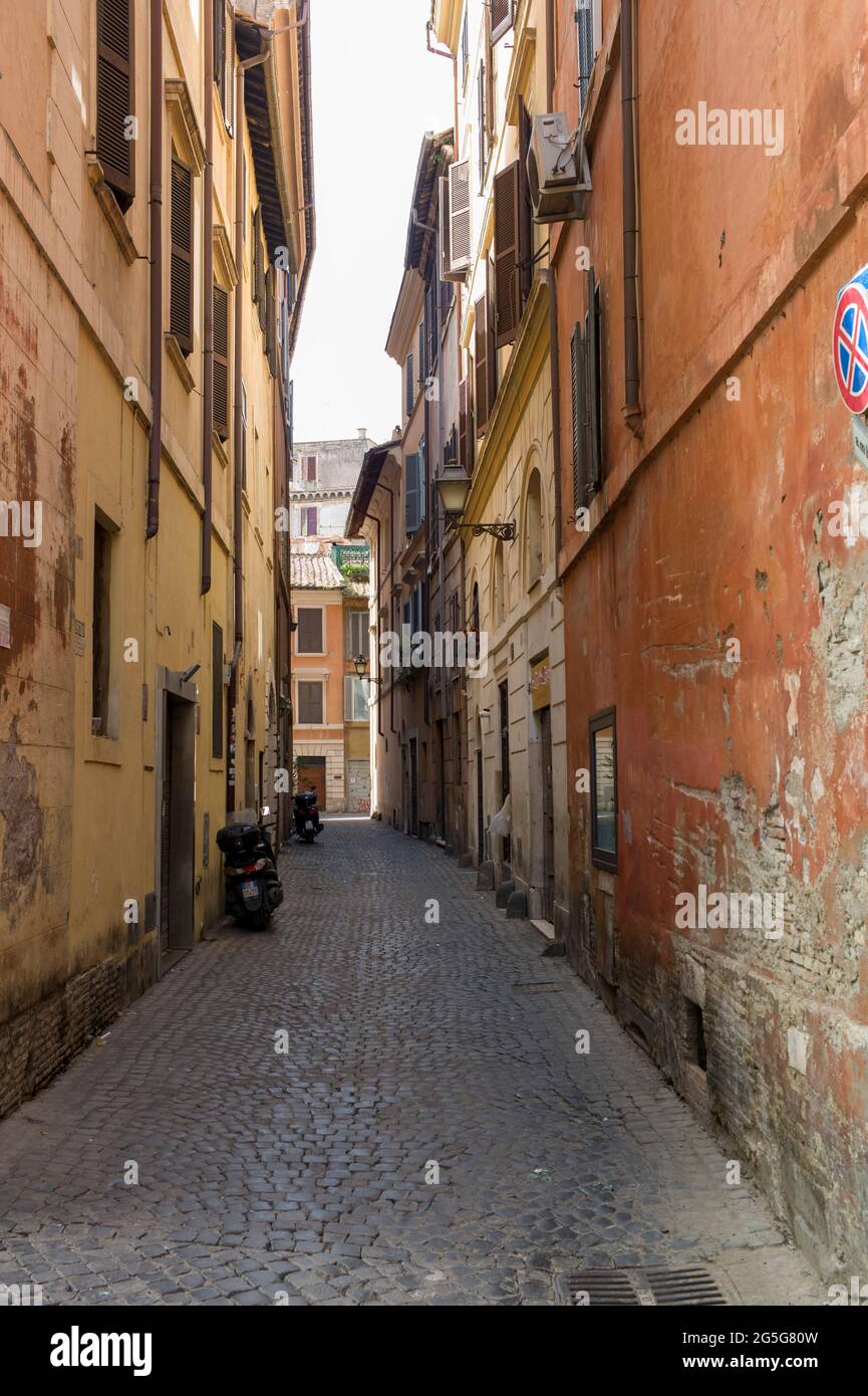 ROM, ITALIEN - APRIL 15 2018 : Straße von Rom. Stockfoto