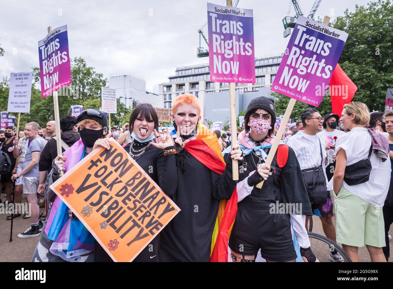 Dritte Auflage von London Trans Pride Stockfoto