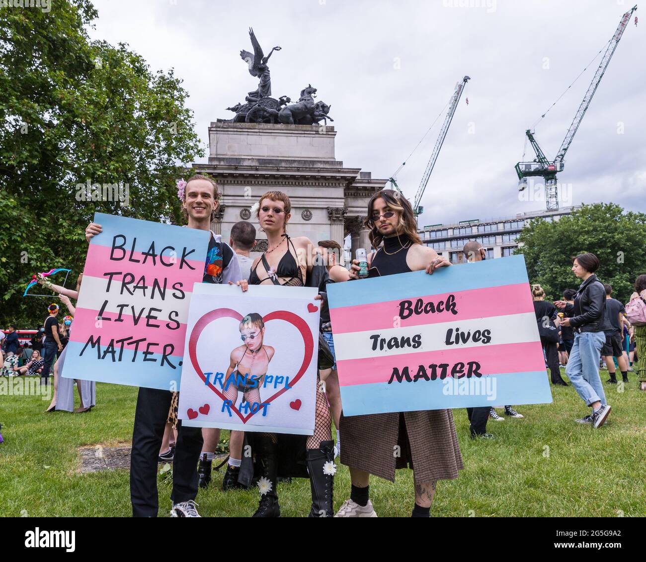Dritte Auflage von London Trans Pride Stockfoto