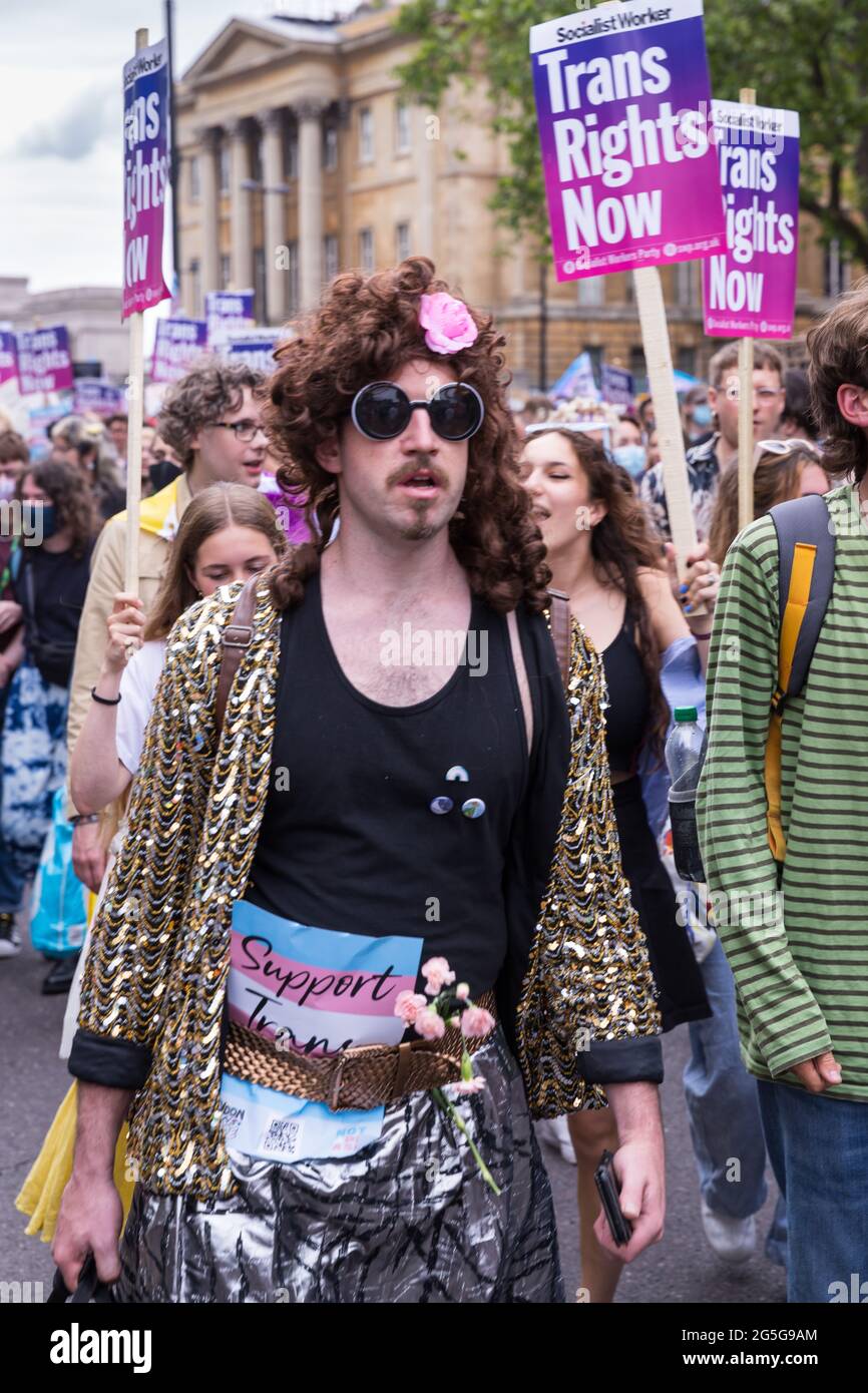 Dritte Auflage von London Trans Pride Stockfoto