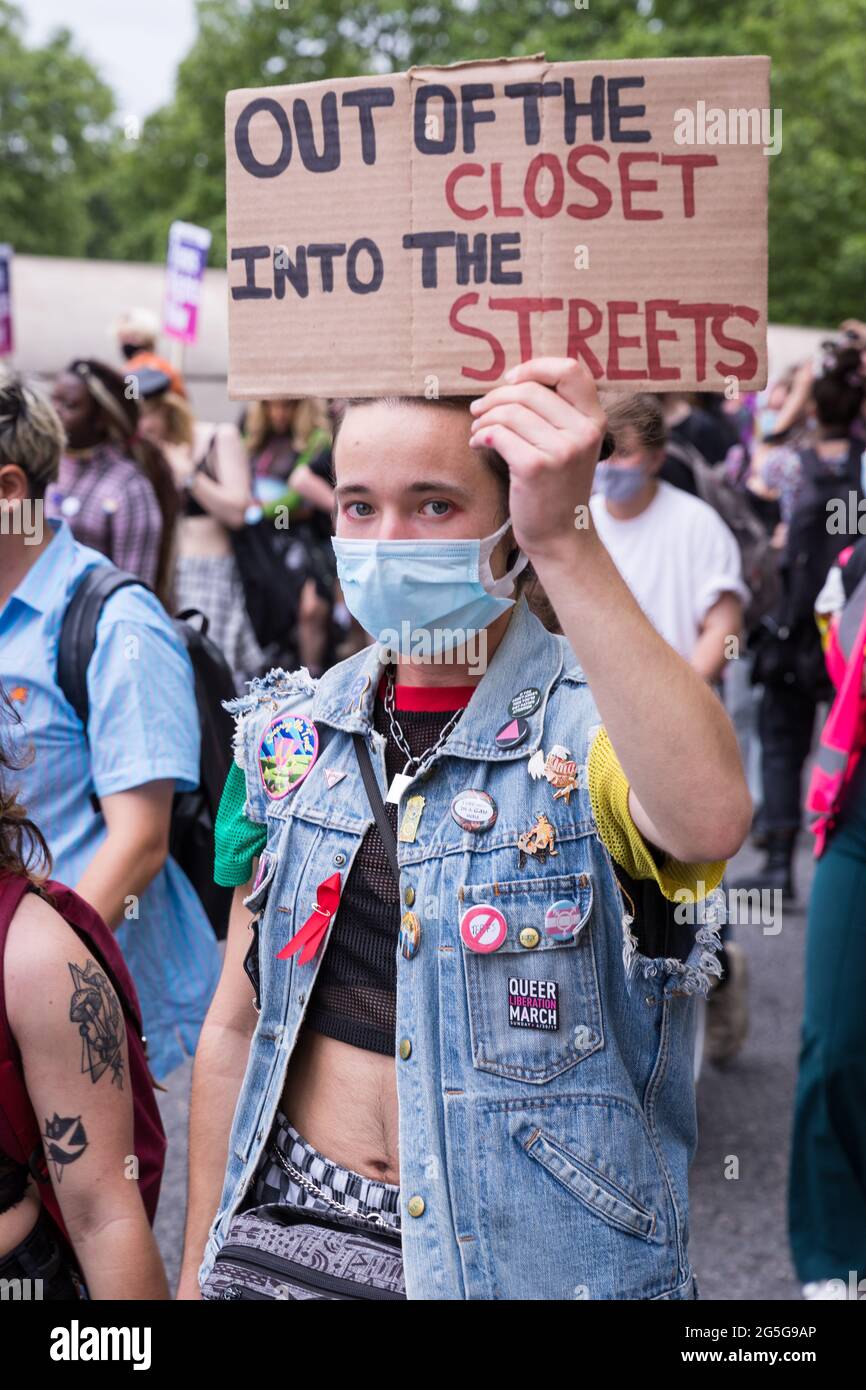Dritte Auflage von London Trans Pride Stockfoto