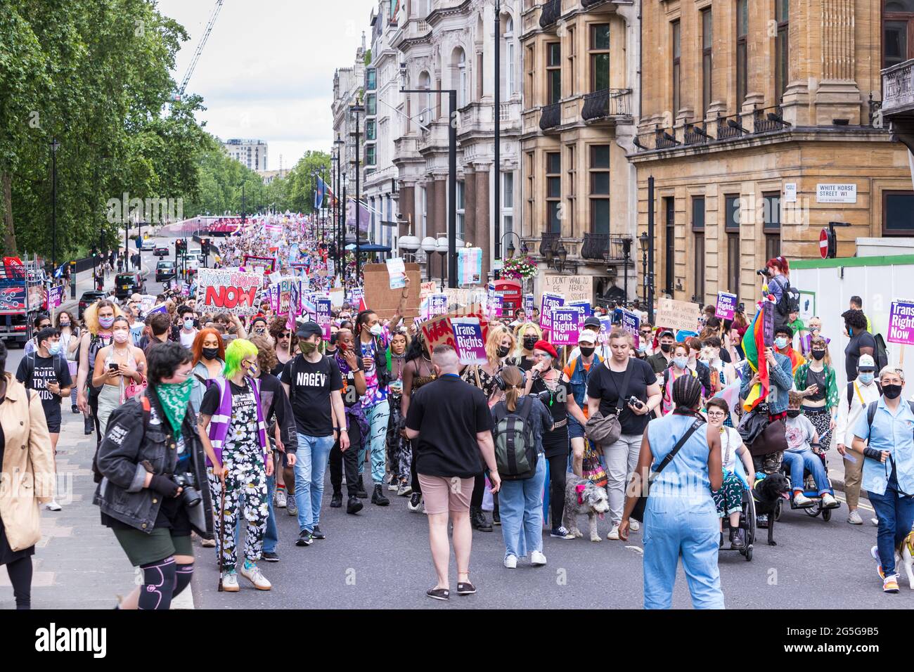 Dritte Auflage von London Trans Pride Stockfoto