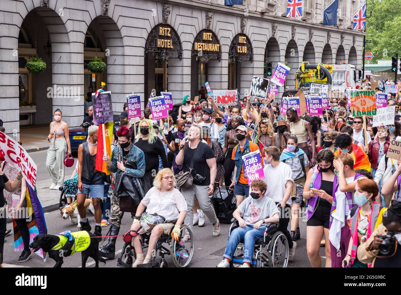 Dritte Auflage von London Trans Pride Stockfoto