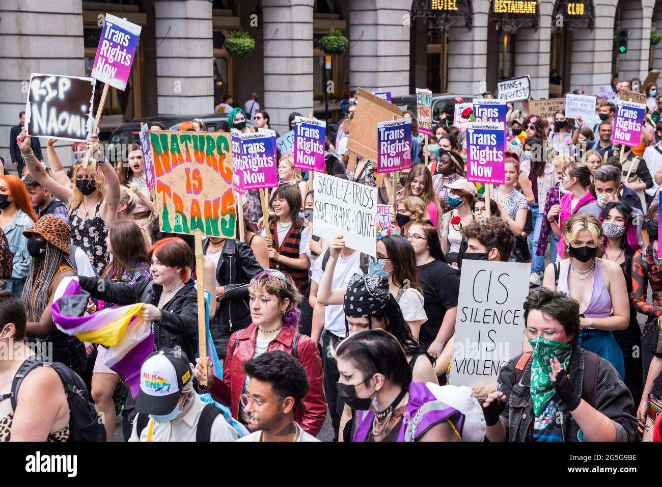 Dritte Auflage von London Trans Pride Stockfoto