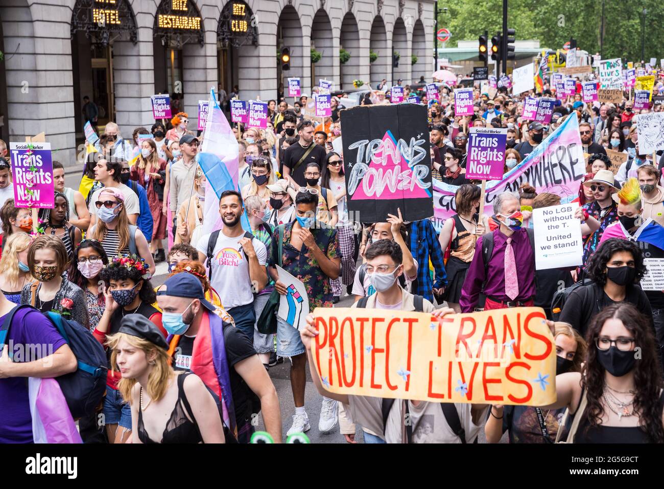 Dritte Auflage von London Trans Pride Stockfoto