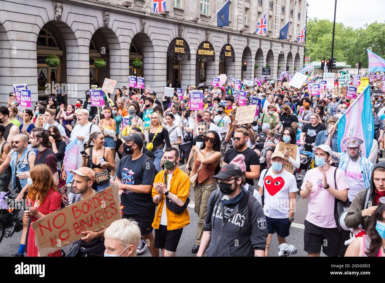 Dritte Auflage von London Trans Pride Stockfoto