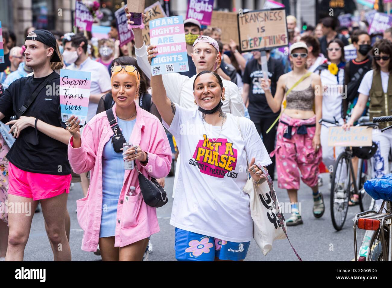 Dritte Auflage von London Trans Pride Stockfoto